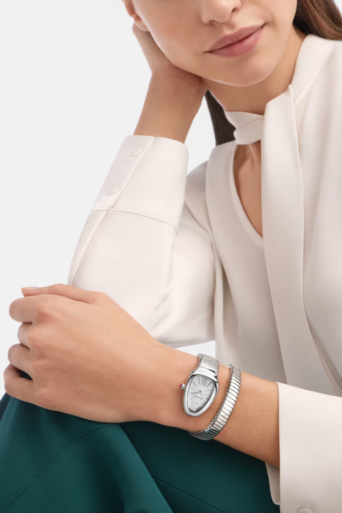 BVLGARI Serpenti Tubogas Stainless Steel Silver 35 MM