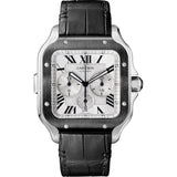 Cartier Santos Chronograph Black Bezel 43.3 MM