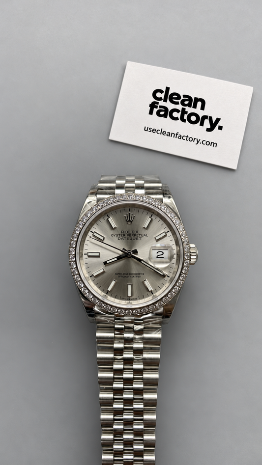 Rolex Datejust – Silver Dial – Gemstone Bezel – Jubilee Bracelet 36 MM