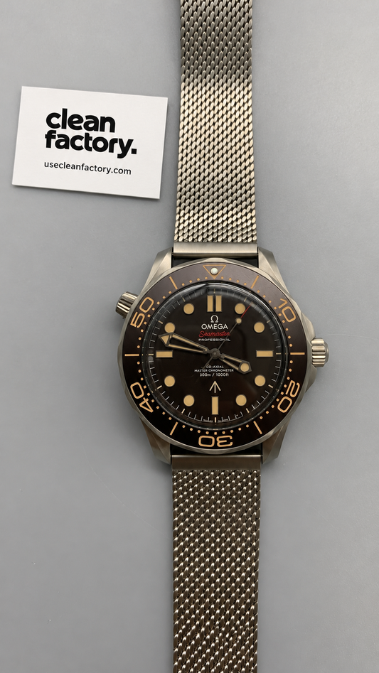 Omega Seamaster Diver 300M 007 No Time To Die Titanium Mesh Bracelet