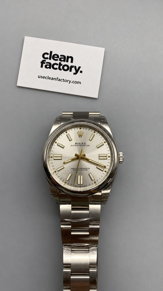 Rolex Oyster Perpetual Silver Dial Stainless Steel 41 MM