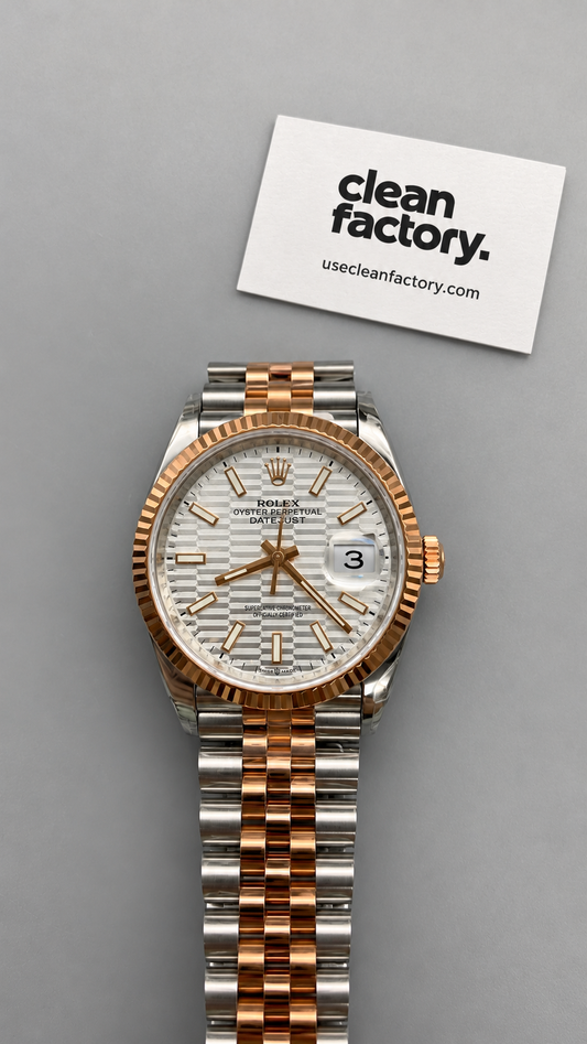 Rolex Datejust – White Motif Dial – Rose Gold Two-Tone Jubilee Bracelet 36 MM