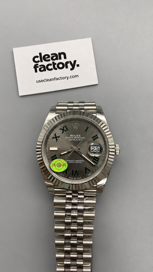 Rolex Datejust "Wimbledon" – Slate Roman Dial – Jubilee Bracelet 41 MM