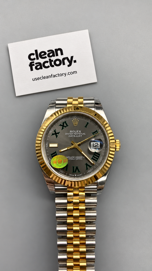 Rolex Datejust "Wimbledon" – Slate Roman Dial – Two-Tone Jubilee Bracelet 41 MM