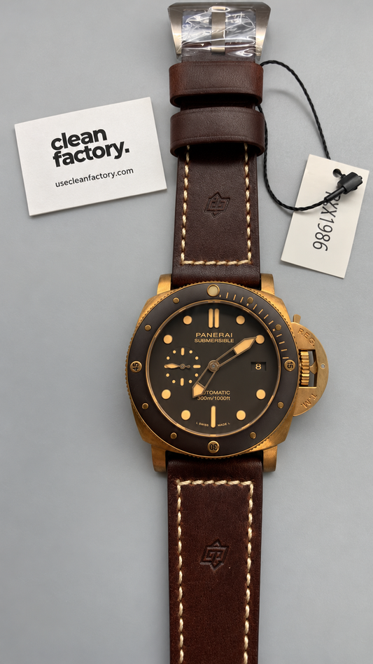 Panerai Submersible Bronzo PAM00968 Brown Dial Leather Strap