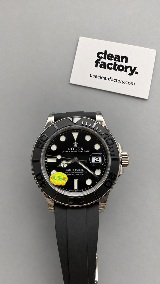 Rolex Yacht-Master – Black Dial – White Gold Oysterflex Bracelet 42 MM