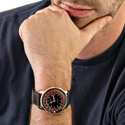 Jacob & Co. 'The Casino Tourbillon' CA100.40.AA.AA.ABALA Rose Gold Black Onyx Dial Limited Edition 44 MM