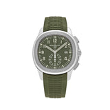 Patek Philippe Aquanaut 3285 V3 – 5968G-010 Chronograph White Gold Khaki Green Dial (2023) 42.2 MM