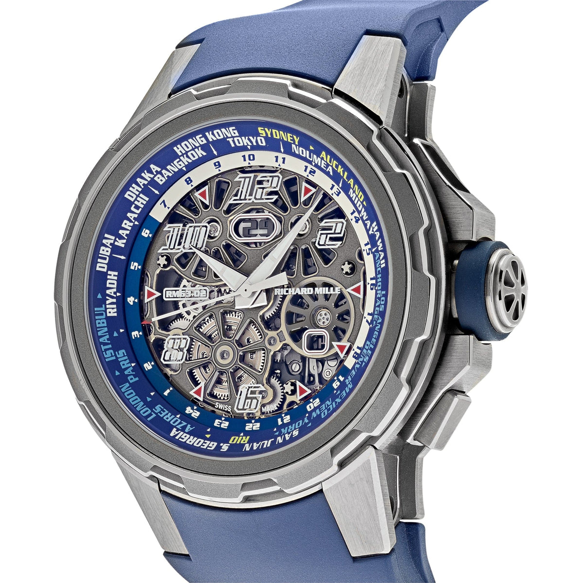 Richard Mille RM 63-02 Automatic Worldtimer Titanium 47 MM