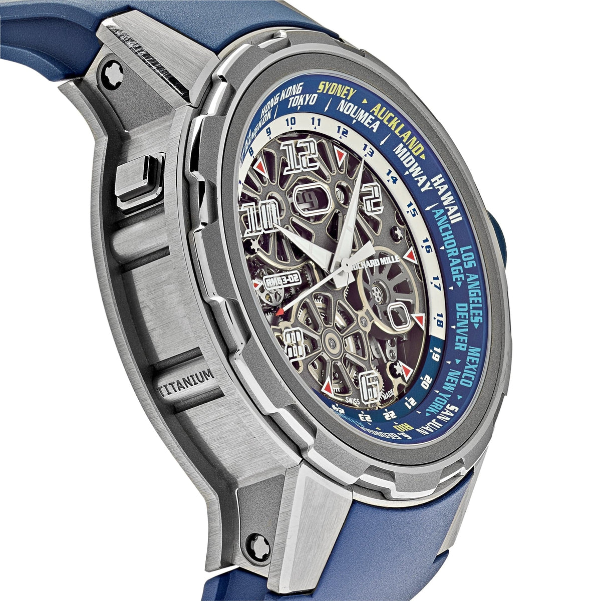Richard Mille RM 63-02 Automatic Worldtimer Titanium 47 MM