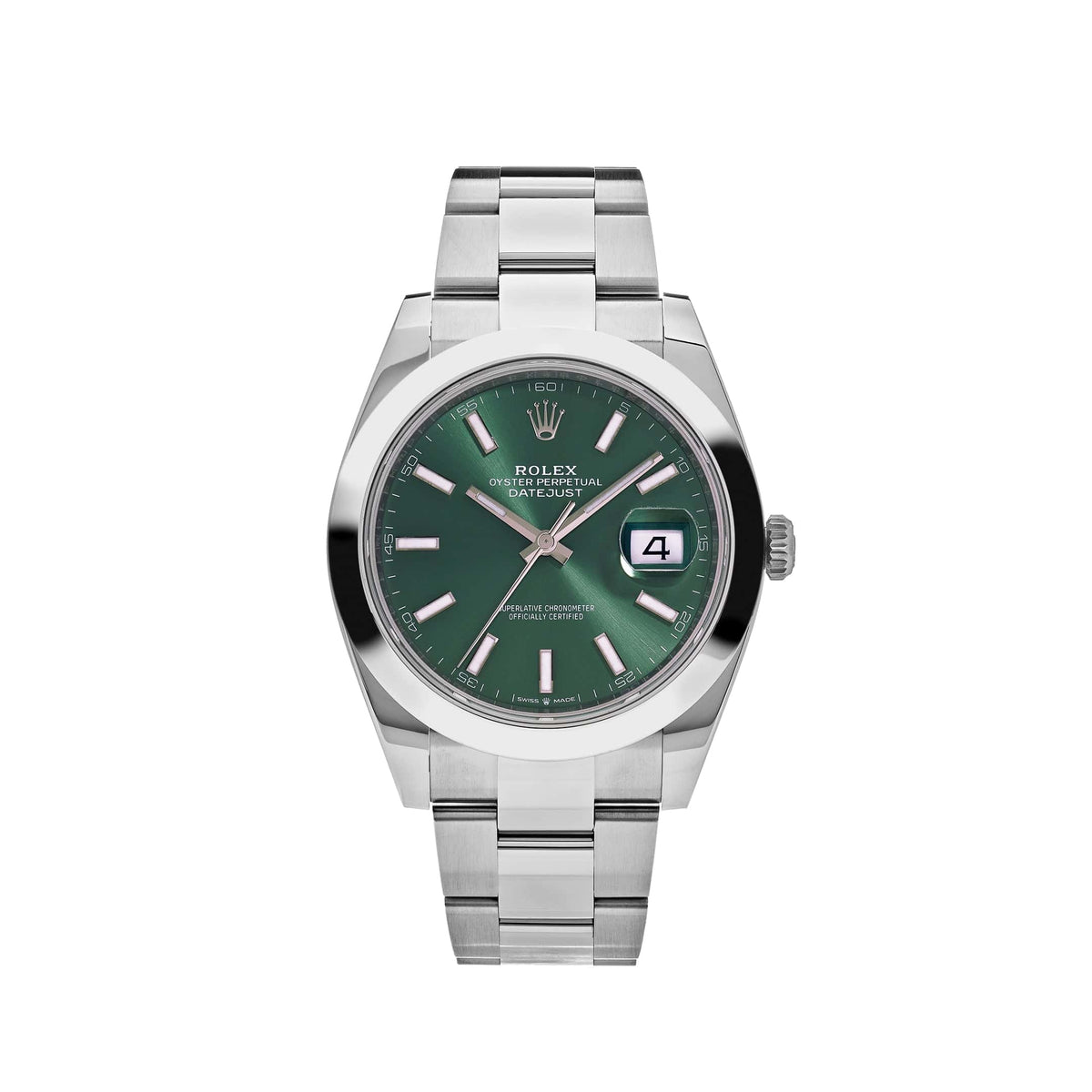 Rolex Datejust 126300 Stainless Steel Green Dial Oyster (2025) 41 MM